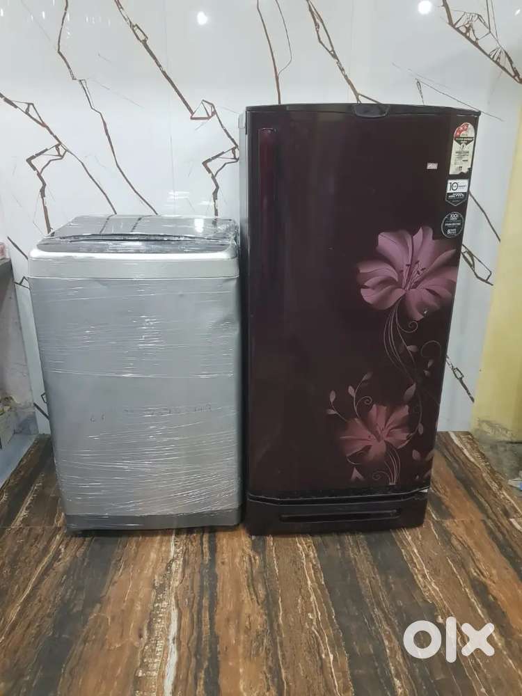 Godrej single door refrigerator and lg top load washing machine $