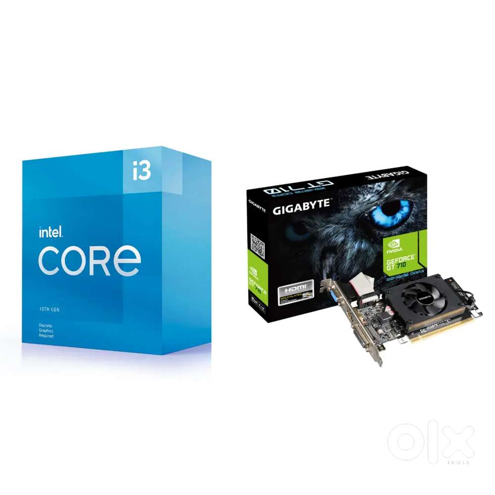 GeForce gt 710 2gb graphics card and Intel i3 10105f processor cpu