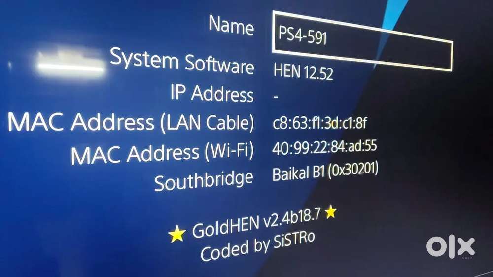 Ps4 blu ray JLBRK disc