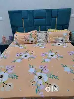 Double Box Bed With Side Table For Sale