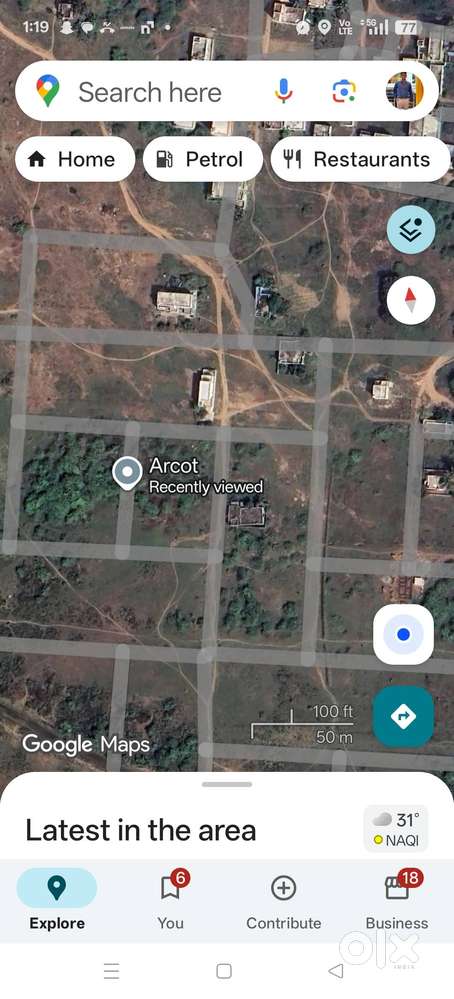 Patta land near new arcot bypass (opp to Indian oil). Arni road near