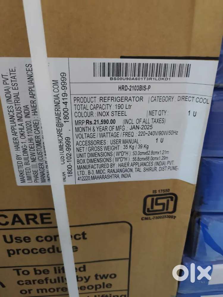 Brand new Haier Refrigerator for sale