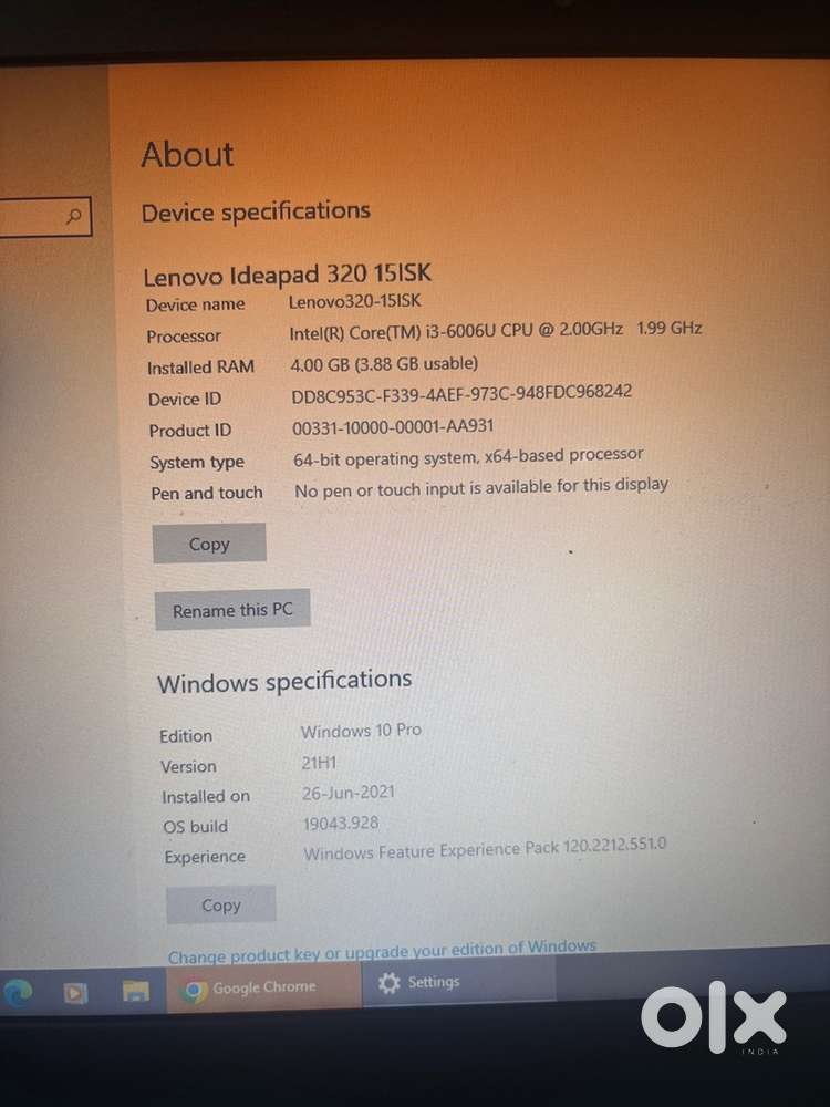 Lenovo Laptop 320-15ISK