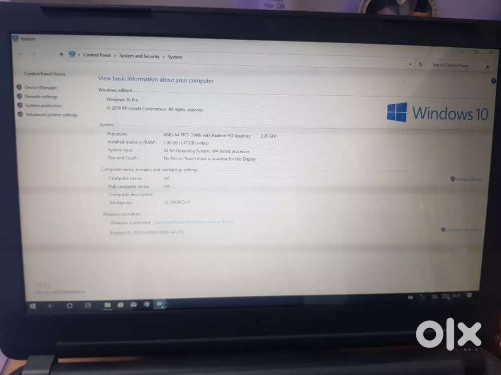 Hp Laptop (fresh condition )