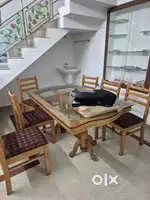Sofa 3+2,(not included teapoy) Dinning with 6 chairs