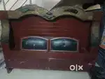 Double bed wooden