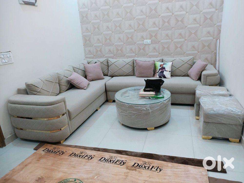 New L shape sofa with free delivery & all kind of furniture available