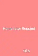 Home tutor required