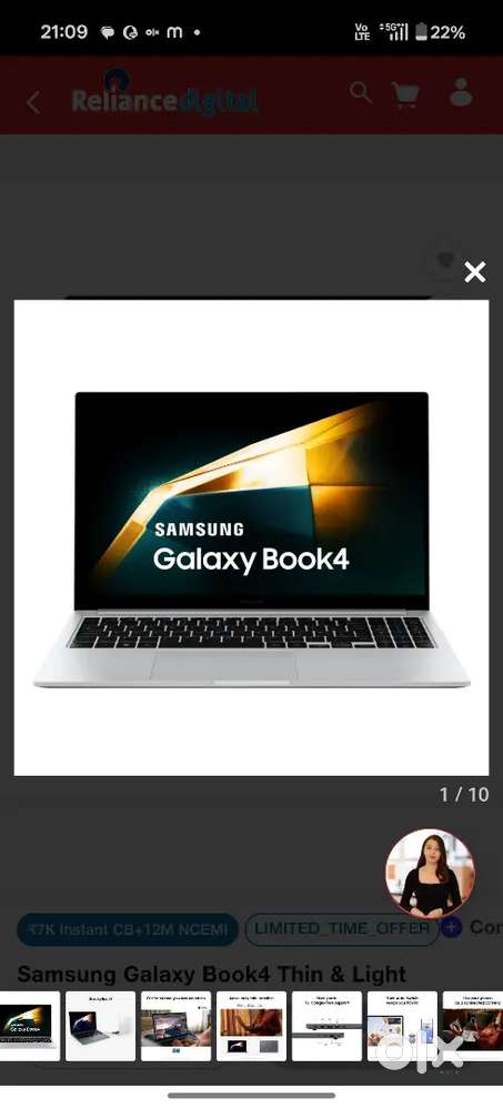 Samsung galaxy book 4 thin nd light laptop