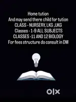 Home tution and classes will held for 11-12