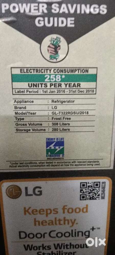 LG Double door fridge