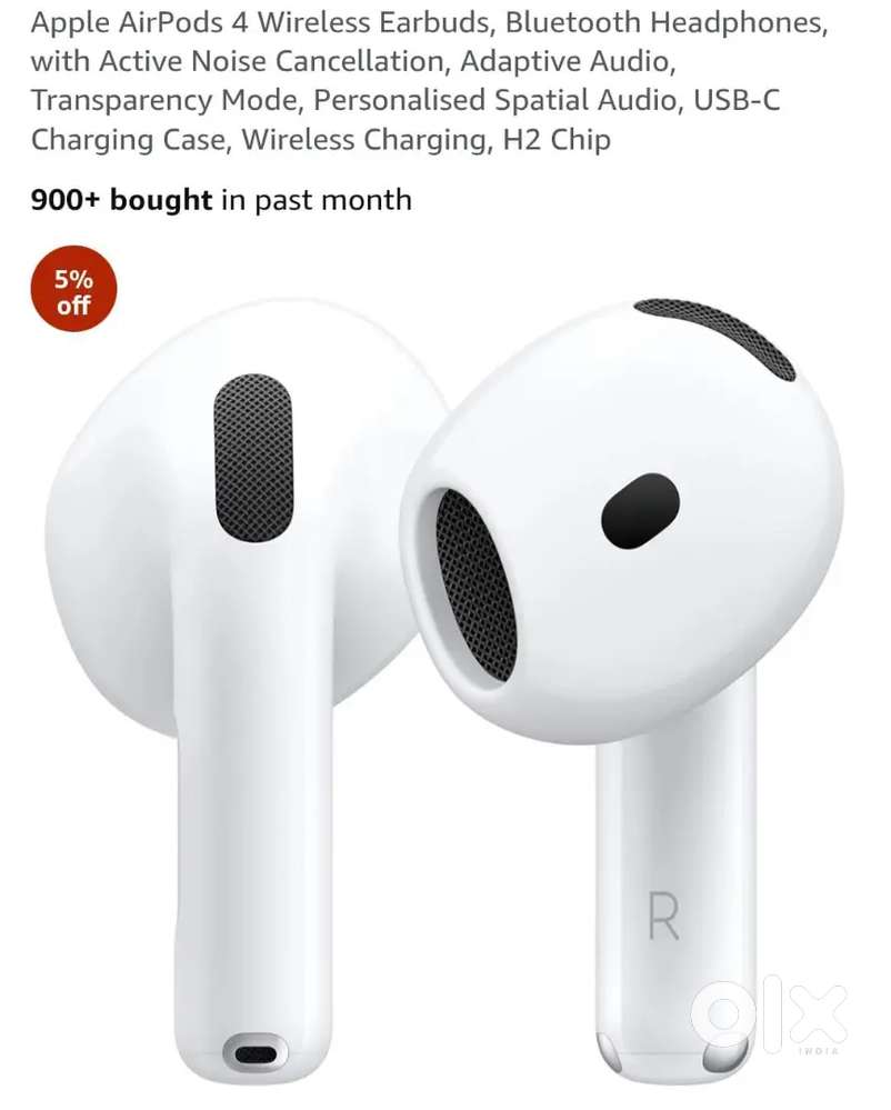 UNTOUCHED APPLE AIRPODS 4 EARBUD: 1 YR WARRANTY APPLE STORE PRODUCT