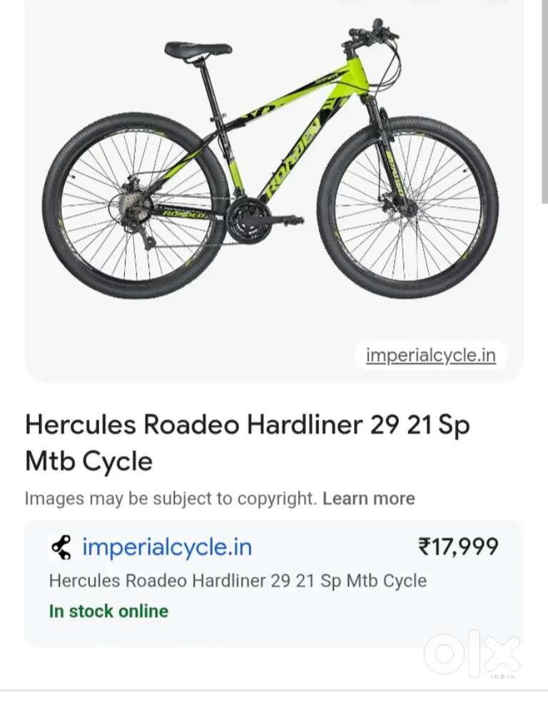 Harcules Rodeo hardliner mtb bicycle 21 gears