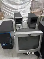3 old monitors and 4 old CPUs
