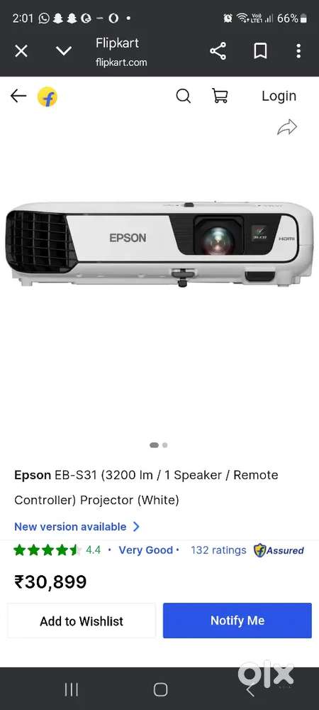 Epson EB-S31 PROJECTOR
