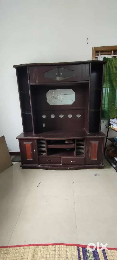 Tv showcase with compartment shelf