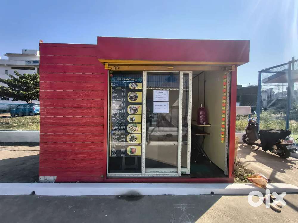 Portable Container for Business with deepfreezer & other equipment