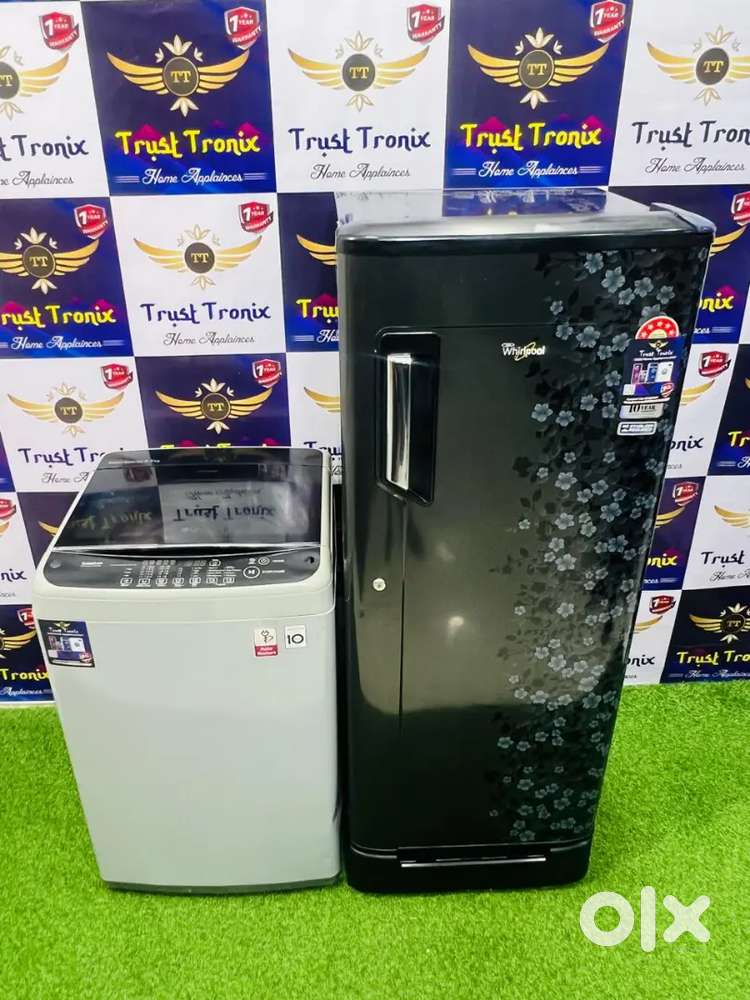 In mint condition whirlpool 220ltr and LG top load washing machine