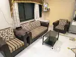 Brown Sofa set with covers