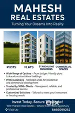 Open plots, flats , independent houses available