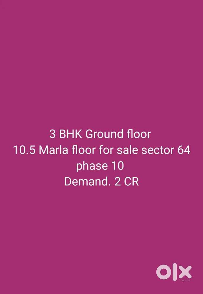 10.5 Marla Ground floor for sale House floor sector 64 phase 10