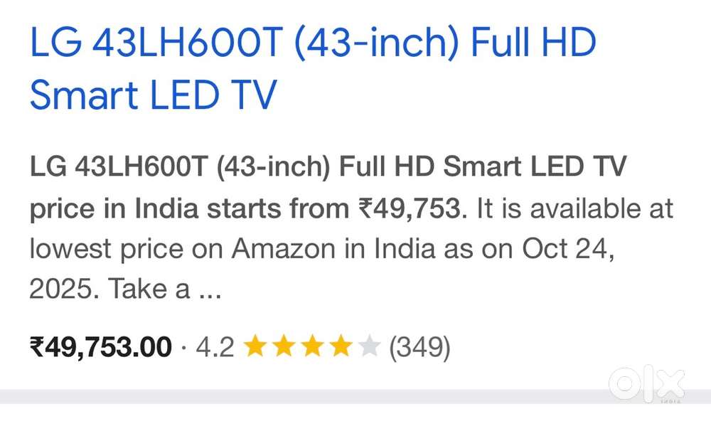 LG TV 43 inch..