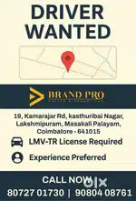 Driver needed