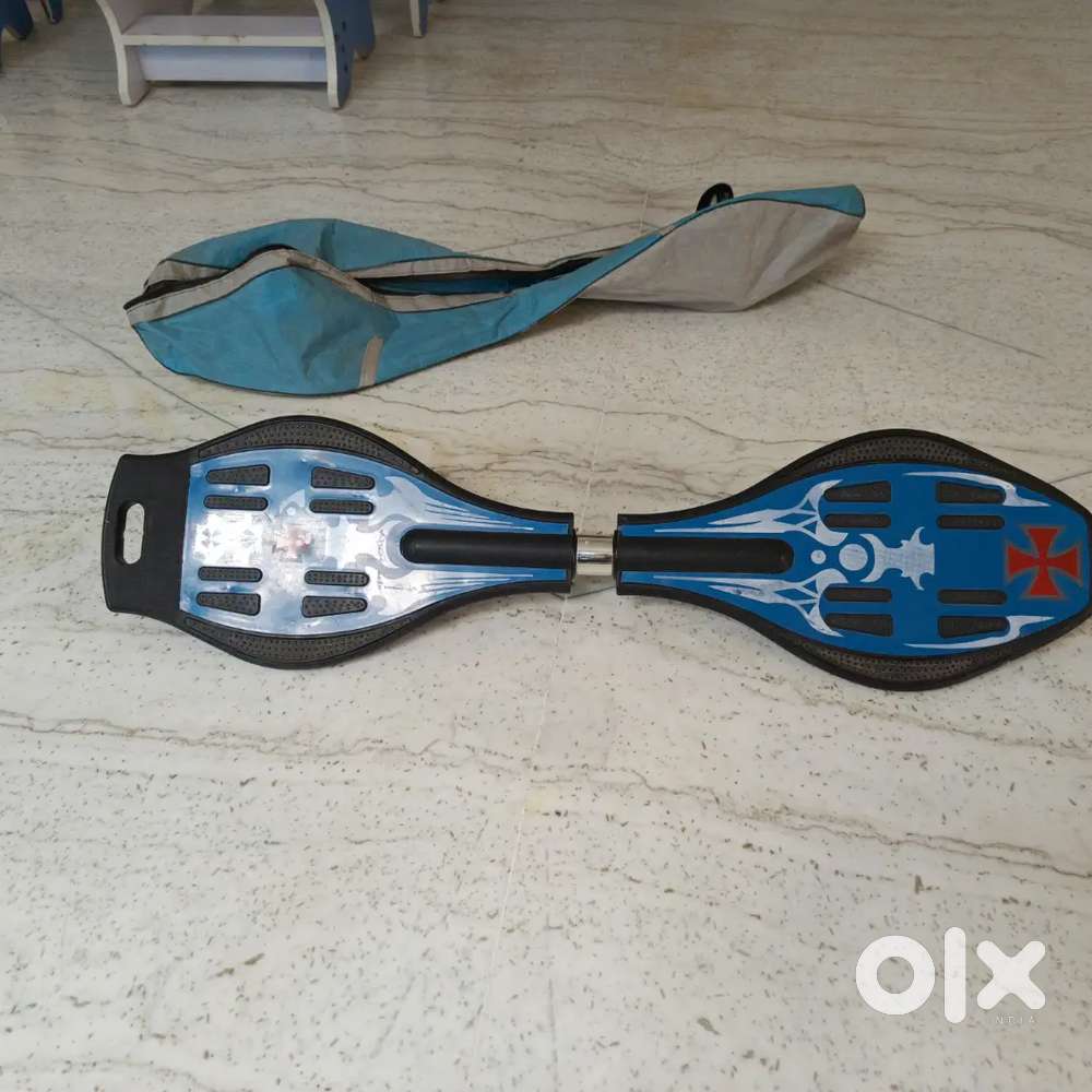 Skate board with bag and one pair of regular skates