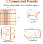 Metal foldable Fence Cage for Pets
