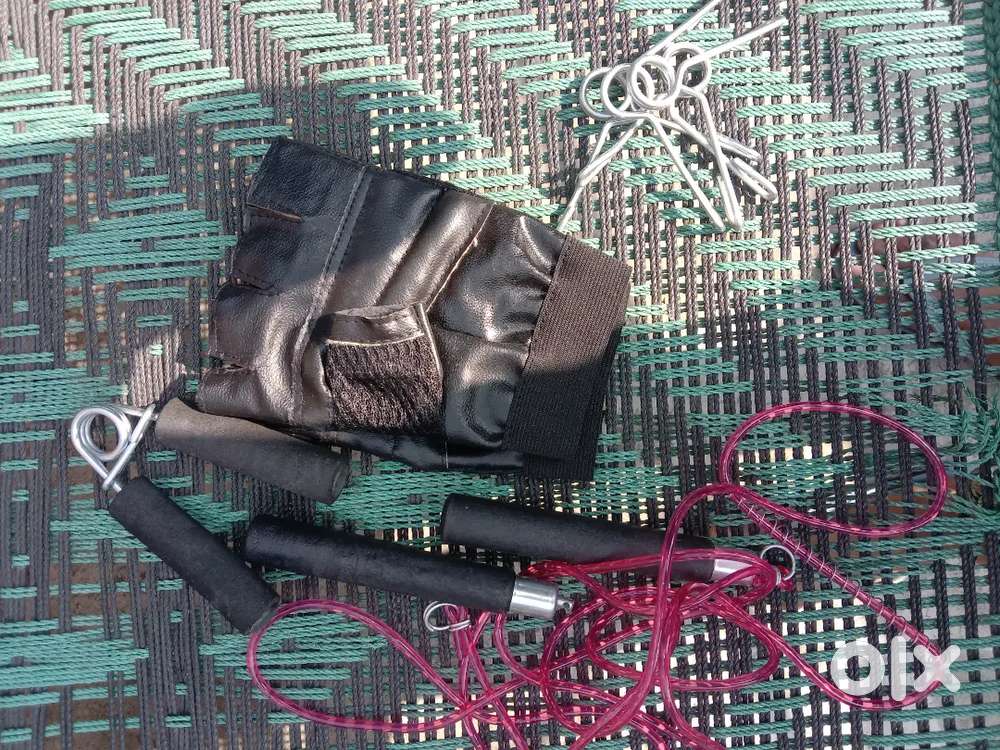 Gym Dumbbell and rod set - good condition 2500rs