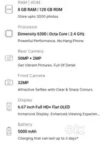 Oppo f27 (6gb+128gb)in very good
