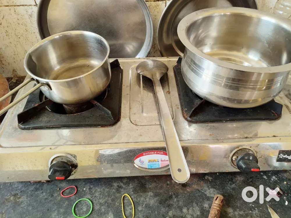 GAS STOVE  2 BURNER  WITH PIPE & REGULATOR