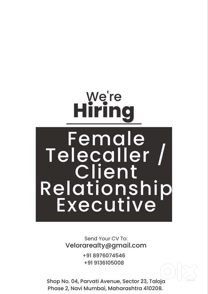 Telecaller / Client Relationship Executive (Real Estate)