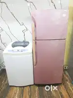 Samsung flower model refrigerator & samsung silver nano washing machne