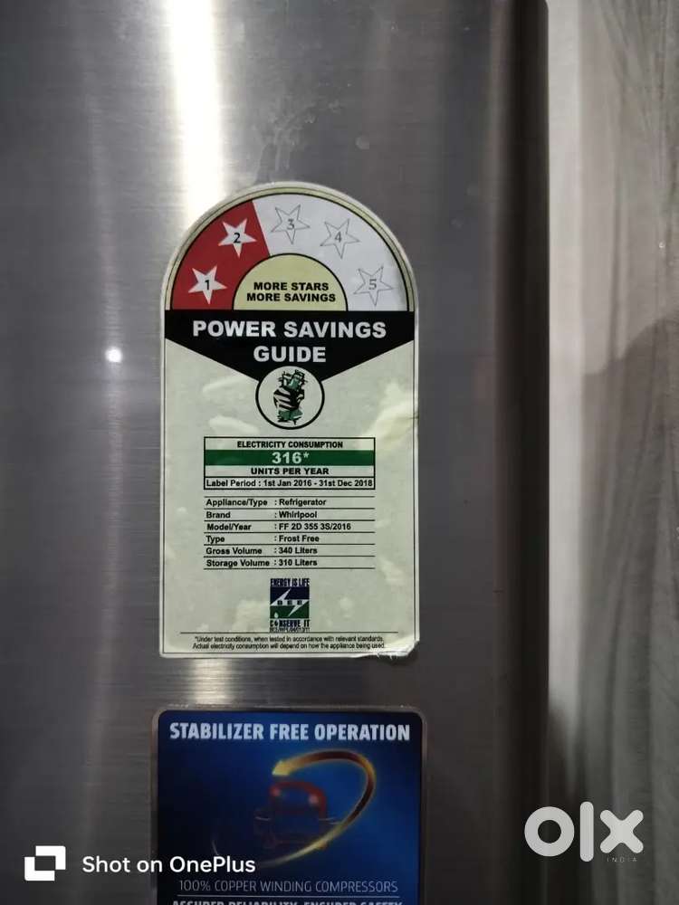 Whirlpool fridge - 340 ltr - Only compressor working