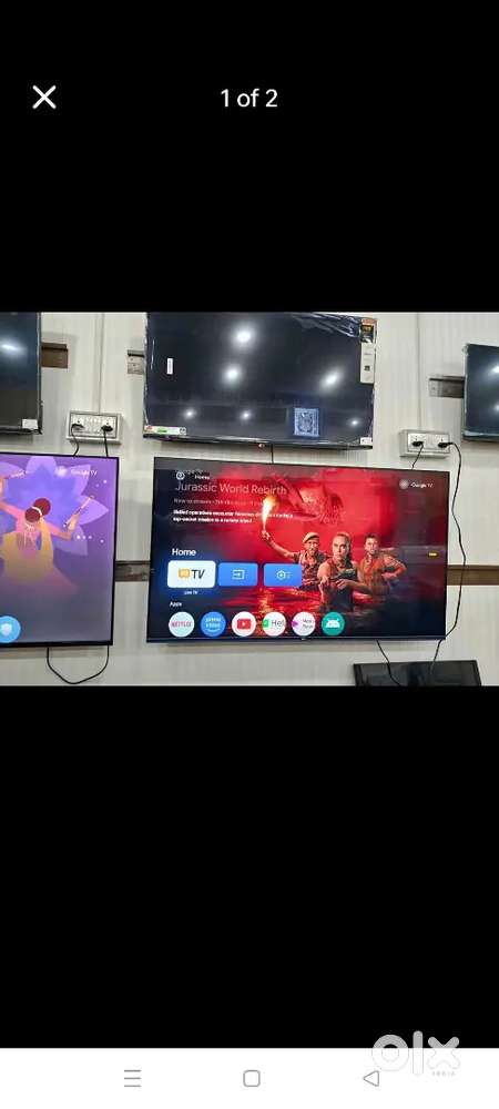 43 inch smart android frameless led tv with 600 channel free in tv