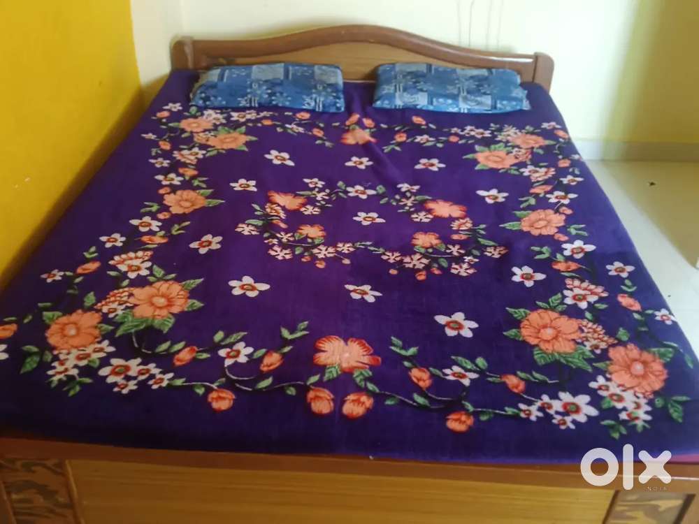 Bed with mattress
