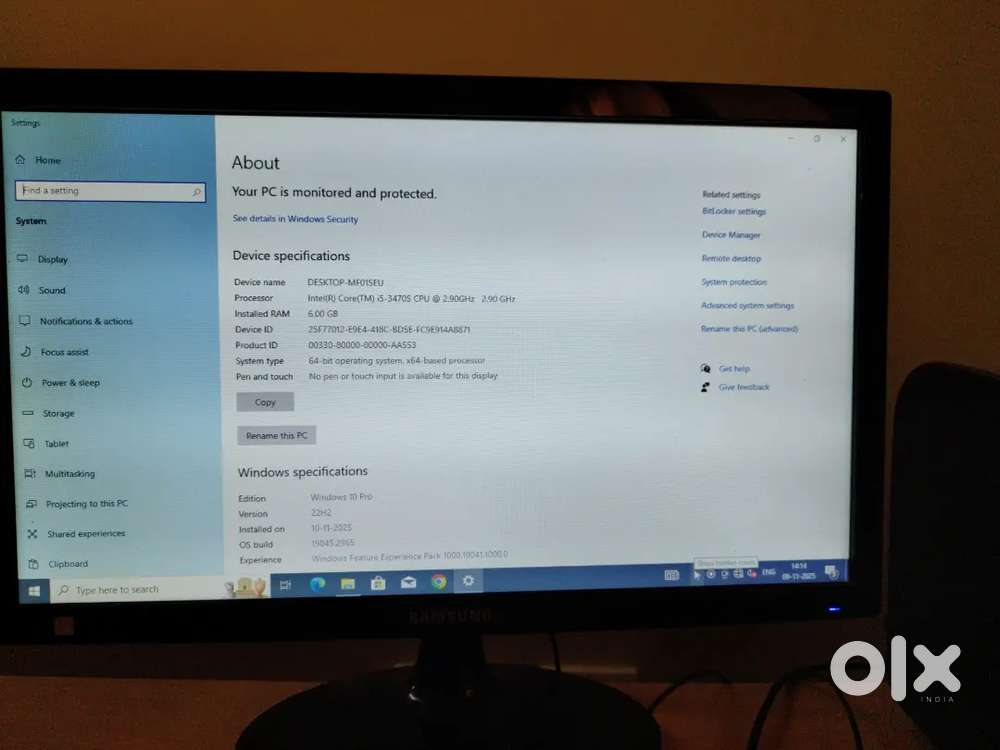 Desktop, i5, gen3, it's HD, 128 GB SSD, 2 GB AMD graphics card, 17inch