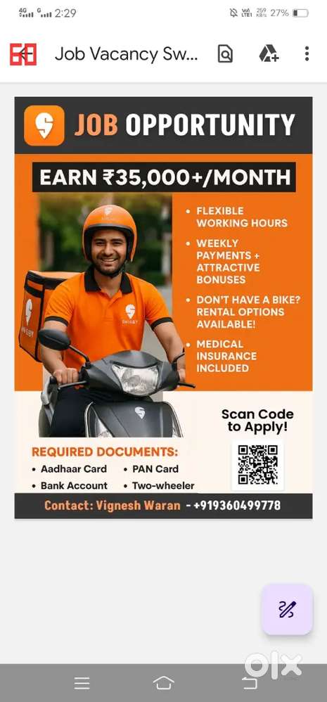 Swiggy delivery partners