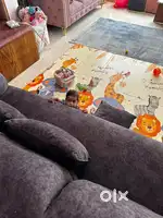 Premium three seater sofa, Velvet Fabric with 3 cushions