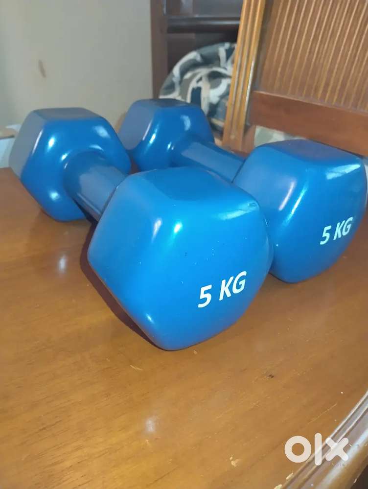 Rubber Dumbbells - 5 kg each
