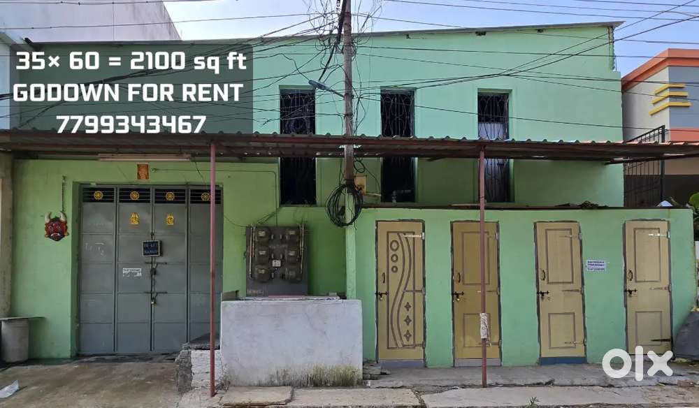 godown for rent  exact opp line to ammlieo hospital ,vasavi nagar