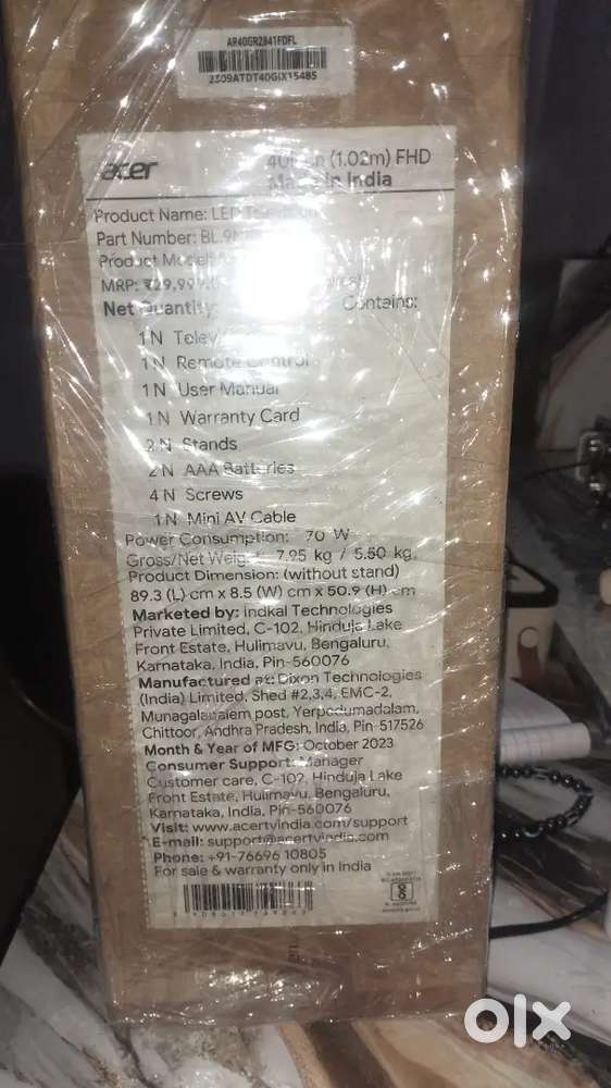 Acer google tv 40 / ( 1.02m )  FHD ENTER THE NEW DIMENSION DOLBY AUDIO