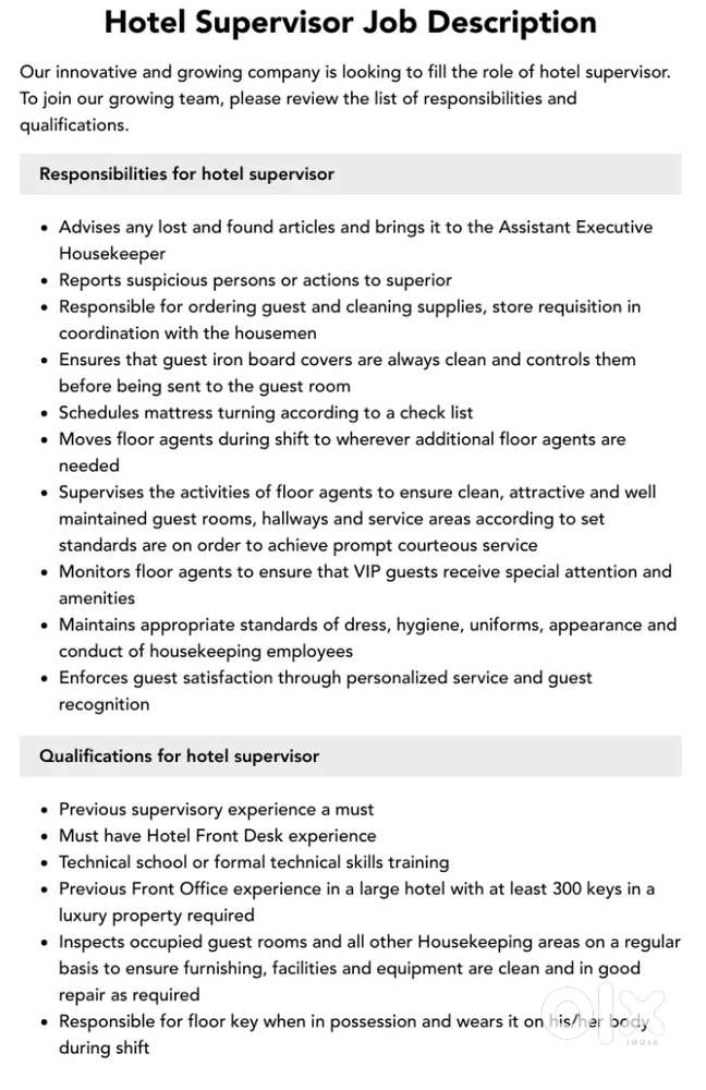 Hotel Manager required on Immediate basis