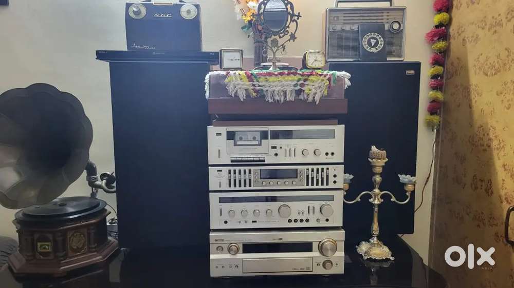 Antique sansui rack system amplifier equalizer cassette without radio