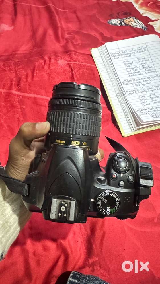 Nikon d3400 with 18mm -55mm lens and also one lens 70mm - 300mm
