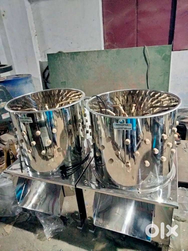 Stainless Steel Chicken Feather Cleaning Machine, 3 Birds