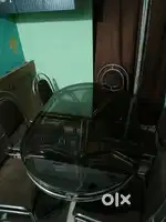 Glass Dining table with 6 chair