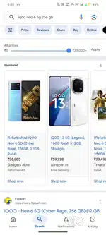 iQOO neo 6 5g 256 gb