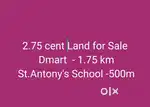 4.5 lakhs / cent,2.75 cent plot for sale